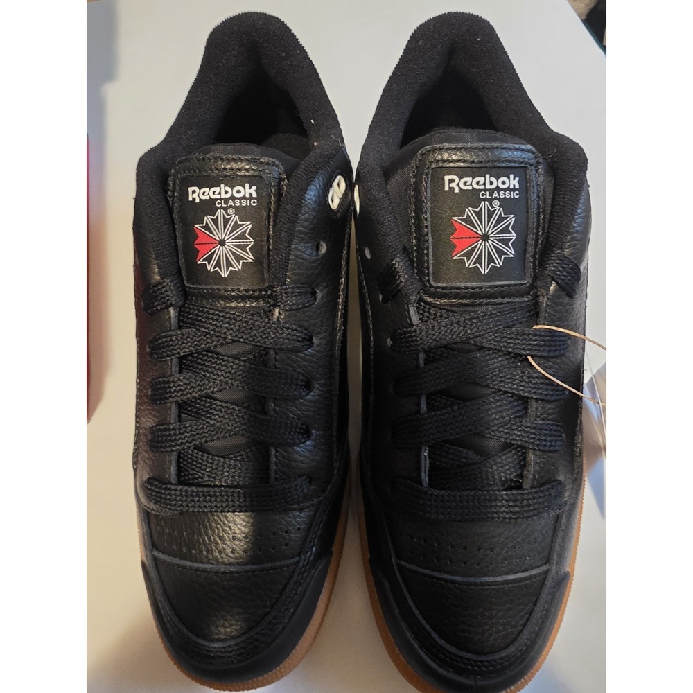 Reebok Classic Leather Black Gum Men Shoes Sneakers Sizes  9 &9.5